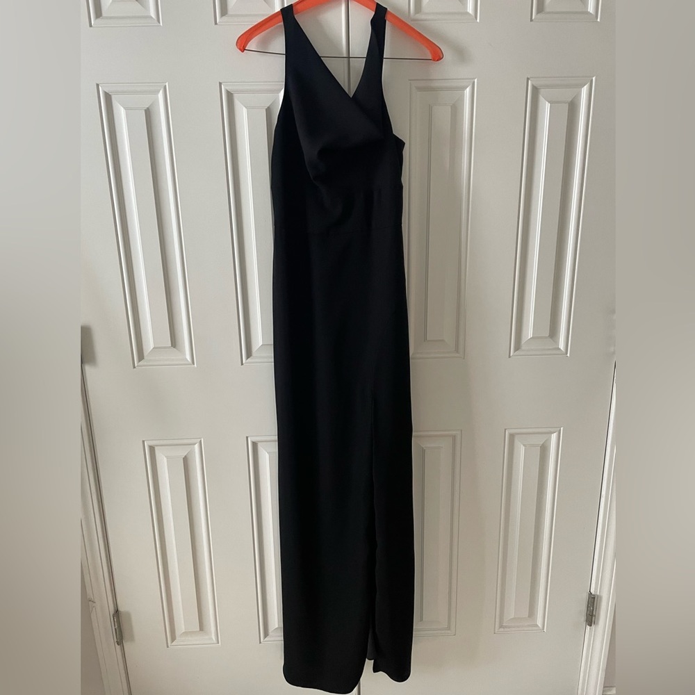 The Dessy Group (Thread) Cowl Neck Dress Black